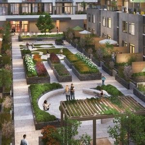 Future Homes: Landscape Design Modern Marvels Courtyard Public Space, Commercial Courtyard Design, Urban Courtyard Design, Landscape Courtyard Design, Courtyard Architecture Concept, Courtyard Design Landscape, Courtyard Design Architecture, Small Park Design, Modern Courtyard Design