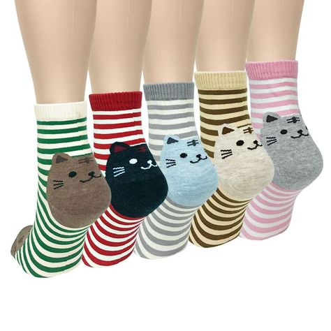 40 Best Gifts for Cat Lovers in 2020 - Unique Cat-Themed Gifts Owl Designs, 5 Cats, Colorful Cat, Cat Themed Gifts, Striped Cat, Cat Socks, Soft Sock, Women's Socks, Owl Design