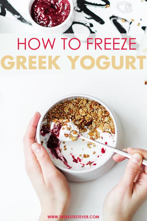 Can You Freeze Greek Yogurt? We Show You How in this quick guide.  Find out how long it can be stored in the freezer, as well as the right to prepare it for storage in the freezer. Freezing Greek Yogurt, Can You Freeze Greek Yogurt, Greek Yogurt Freezer Recipes, Can You Freeze Yogurt, Freeze Greek Yogurt, Freeze Yogurt, Recipes With Greek Yogurt, Freezing Yogurt, Greek Yogurt Snacks