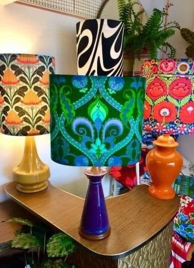 Unique Lamp Shades Diy Lampshade, Bold Lampshades, Boho Lamp Shades, Boho Lamps, Unique Lampshades, Repurposed Decor, Boho Lamp, Repurposed Lamp, Lampshade Makeover