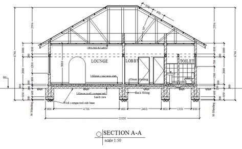 Servant Quarters, Section Drawing Architecture, North Facing House, Build A Shed, Plan Layout, Open House Plans, House Roof Design, Interior Architecture Drawing, Shed Building Plans