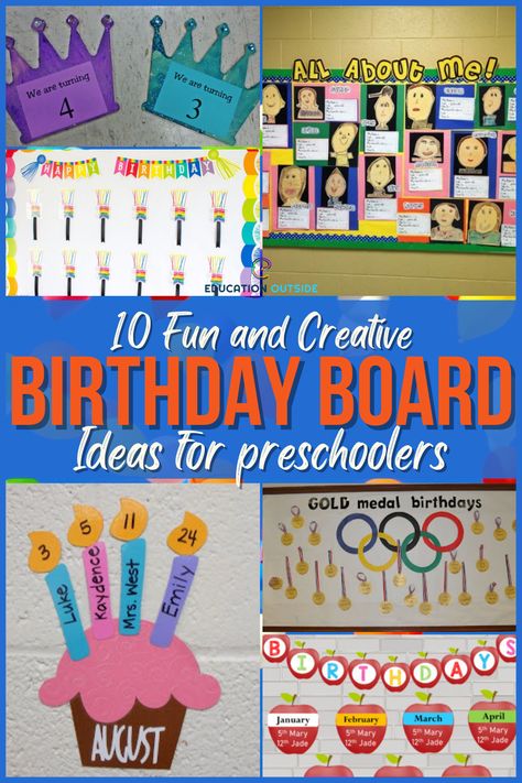 Birthday Display Preschool Classroom, Birthday Wall Ideas For Kindergarten, Preschool Birthday Calendar, Kindergarten Birthday Display, Display Birthdays In Classroom, Prek Birthday Board, Birthday Display Preschool, Staff Birthday Bulletin Board Ideas, School Birthday Decoration Ideas