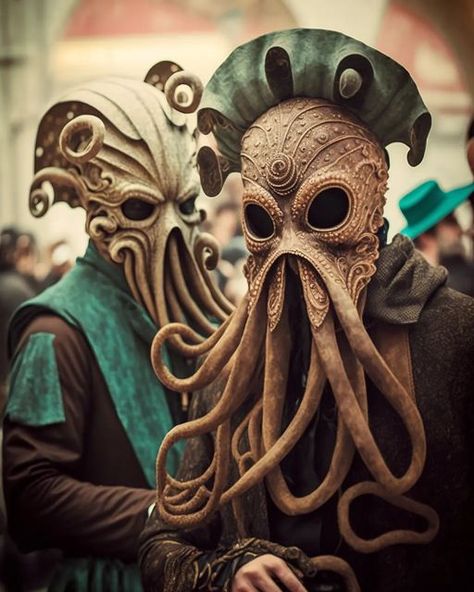 Mask Horror, Unique Masks, Carnival Of Venice, H P Lovecraft, Eldritch Horror, Hp Lovecraft, The Carnival, Call Of Cthulhu, Swipe Right