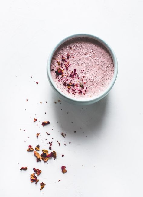 Pink Moon Milk {a dreamy sleep tonic} | Heartbeet Kitchen Moon Milk Recipe, Homemade Nut Milk, Moon Milk, Tart Cherry Juice, Trendy Food, Drinks Before Bed, Natural Sleep Aids, Homemade Drinks, Cherry Juice