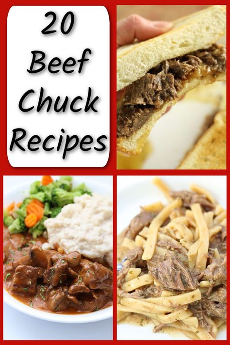 Different ideas besides pot roast! You can make these in the Instant Pot or the slow cooker. Chuck Recipes, Beef Chuck Recipes, Chuck Roast Crock Pot Recipes, Hot Beef Sandwiches, Stew Crockpot, Chuck Roast Recipes, Easy Beef Stew, Slow Cooker Recipes Beef, Beef Roast