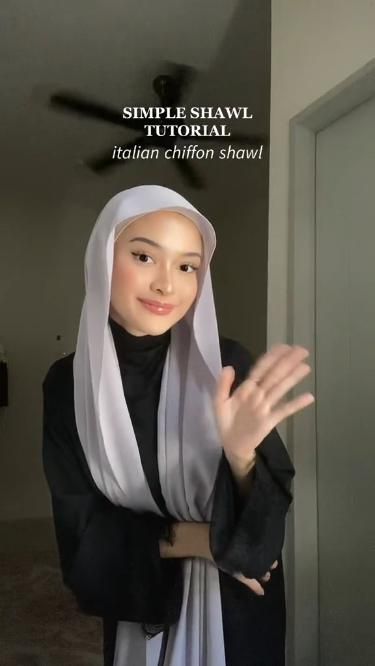 Chiffon Scarf Hijab Tutorial, Chiffon Hijab Style Tutorial, Easy Chiffon Hijab Tutorial, Chiffon Scarf Tutorial Hijab Styles, Shawl Chiffon Tutorial, Sifon Hijab, Chiffon Shawl Hijab Tutorial, Hijab Style Chiffon, Chiffon Scarf Style