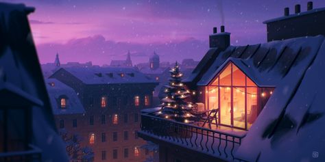 Winter Wallpaper Blue, Winter Wallpaper Aesthetic, Christmas Desktop Wallpaper, Aesthetic Disney, Christmas Desktop, Christmas Aesthetic Wallpaper, Christmas Illustrations, Winter Illustration, Anime Christmas