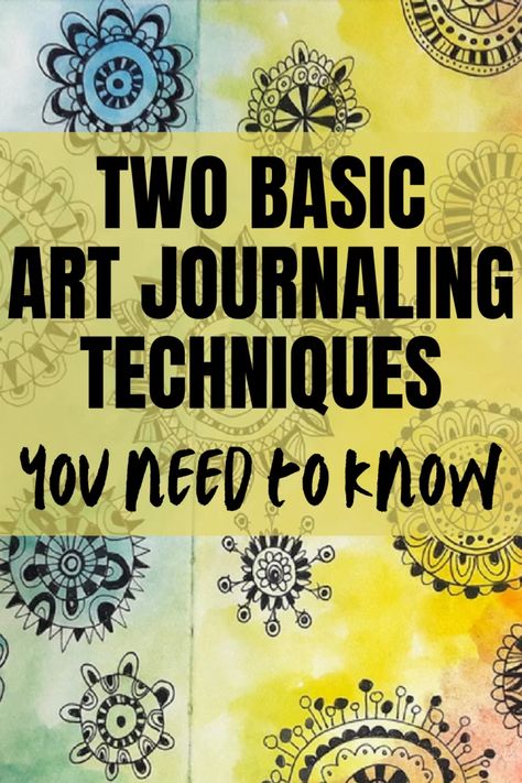 Two basic art journaling techniques you need to know Art Journaling Techniques, Journaling Techniques, Mini Art Journal, Basic Art, Journal Techniques, Journaling Pages, Art Journal Prompts, Art Journal Tutorial, Therapeutic Art