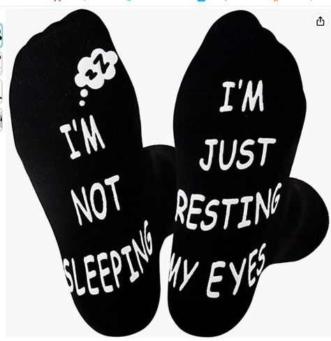 Gripper Words On The Bottom: The silicone text "I’m not sleeping, I’m just resting my eyes" is printed on the bottom of the socks, and it can have an anti-slip effect even without shoes indoors. Elegant Socks, Christmas Gifts For Dad, Grandchildren Gifts, Sons Girlfriend, Not Sleeping, Grandad Gift, Daughter Christmas, Funny Fathers Day Gifts, Presents For Dad