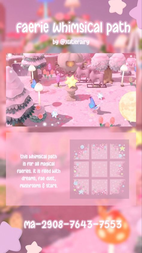 Kawaii Island, Fairy Island, Motif Acnl, Pink Island, Animal Crossing 3ds, Animals Crossing, Animal Crossing Guide, Acnh Designs, Path Design