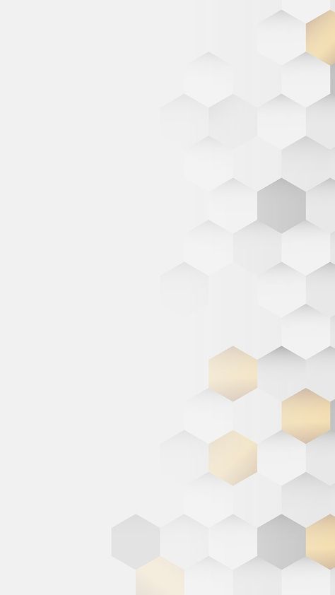 Download premium vector of White and gold hexagon pattern background mobile phone wallpaper vector by Toon about honeycomb, hexagon, elegant background, beehive, and hexagon beauty 1229537 White Mobile Wallpaper, Wallpaper White And Gold, White Background With Design, White And Gold Background, White Vector Background, White Pattern Background, White And Gold Wallpaper, Hexagon Background, Geometry Background