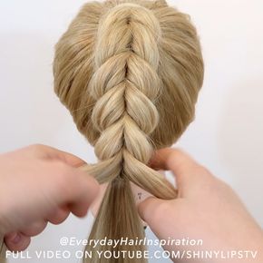 How To Do A Pull Through Braid Video, Four Plaits Hairstyles, How To Do A Pull Through Braid Tutorial, How To Do A Basic Braid, Braided Hairstyles Pull Through, Simple Braids For Beginners, Braided Hairstyles How To Step By Step, How To Do The Pull Through Braid, Braids For Beginners Step By Step