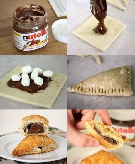 Glue a bowl, 2 plates and 2 candlestick holders together Nutella Recipes, Think Food, Party Desserts, Food Humor, Sweets Treats, Marshmallows, Diy Food, Just Desserts, The Table