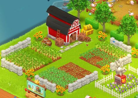 Hay Day design Hay Day Farm Layout Simple, Fattoria Hay Day, Best Hay Day Farm Layout, Hayday Inspo Simple, Hay Day Whole Farm Design, Hayday Farm Design Cute Simple, Aesthetic Hay Day Farm Design, Hay Day Farms Designs, Hay Day Crop Layout