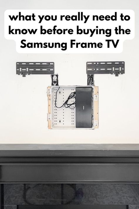 what you really need to know about the frame TV Tv Mounted Above Fireplace, Picture Frame Tv, Tv Above Fireplace, Tv Over Fireplace, Tv Cupboard, Fireplace Frame, Hidden Tv, Printable Vintage Art, The Frame Tv