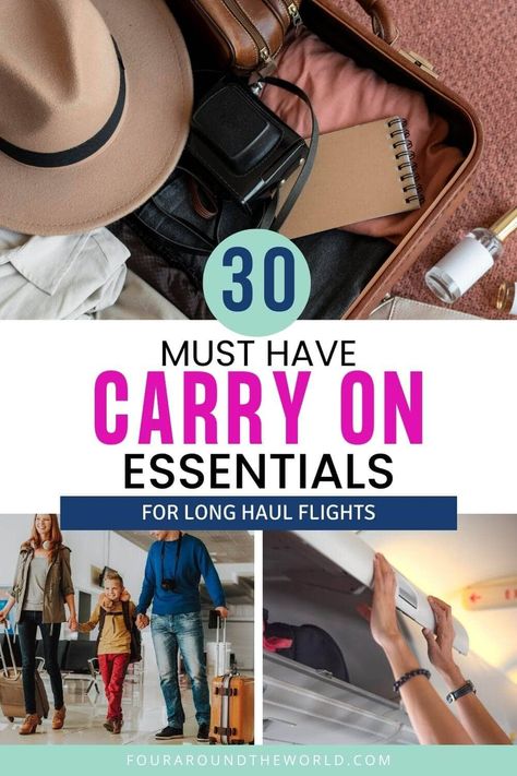 Long-haul travel is always much easier when you are prepared! These carry on essentials for long flights will ensure you can have a comfortable journey. This guide will help you pack your hand luggage with everything you need plus tips for carry-on luggage for travel with kids too! These must-have carry-on essentials for long flights will make your long haul flights far more comfortable! Including packing tips for flying with kids too. Essentials For Long Flights, Long Flight Essentials, Long Haul Flight Essentials, Long Flight Tips, Long Haul Flights, Tips For Flying, Carry On Essentials, Hawaiian Travel, Flight Essentials