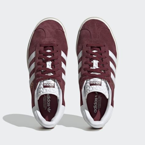 Gazelle Bold Shoes, Adidas Bold, Burgundy Adidas, Gazelle Adidas, Adidas Gazelle Bold, Gymnastics Shoes, Adidas Store, Gazelle Bold, Iconic Shoes