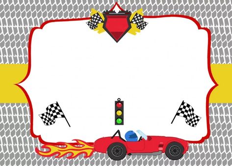 Free Printable Race Car Birthday Party Invitations Template | Download Hundreds FREE PRINTABLE Birthday Invitation Templates Race Car Party Printables, Car Birthday Party Invitations, Birthday Banner Template, Car Birthday Party, Cars Birthday Invitations, Disney Cars Birthday, Cars Birthday Party Disney, Race Car Birthday Party, Cars Theme Birthday Party