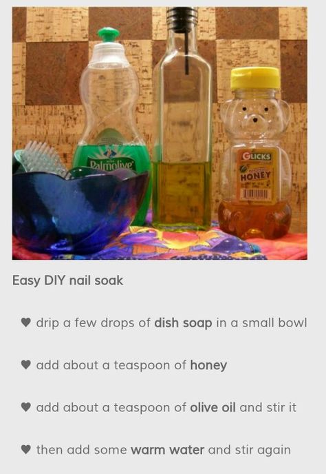 DIY Nail soak http://www.craftynail.com/2013/01/diy-nail-soak/ Diy Nail Soak, Nail Soak, Cleaning Advice, Nice Nails, Manicure At Home, Self Help Books, Diy Homemade, Natural Wellness, Healthy Living Lifestyle