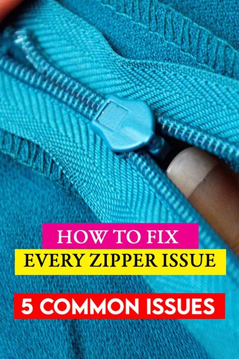 how to fix a broken zipper Fix Broken Zipper, Fix A Zipper, Zipper Repair, Sew Zipper, Sewing Machine Basics, Sewing Alterations, Broken Zipper, Repair Clothes, Sewing Class