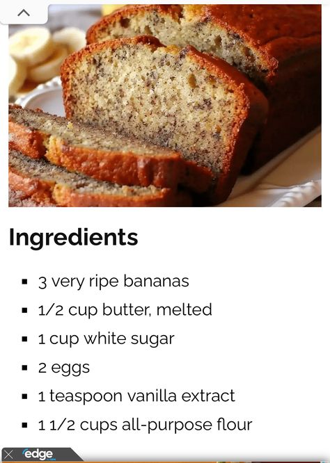 How To Make Banana Bread Recipes, Good Banana Bread Recipe, Easy Banana Bread Recipe 3 Ingredients, Ensaymada Recipe, Recipe For Banana Bread, Homemade Banana Bread Recipe, Nyonya Food, Mango Benefits, Delicious Banana Bread Recipe