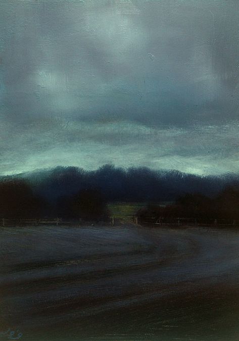 The Fallow Field, a quiet Irish lanscape painting showing a field in the falling evening light...#duskpainting Dark Irish, Irish Landscapes, Atmospheric Landscape, Irish Painters, Fine Art Lighting, Exhibition Ideas, Dark Landscape, Irish Landscape, Evening Light