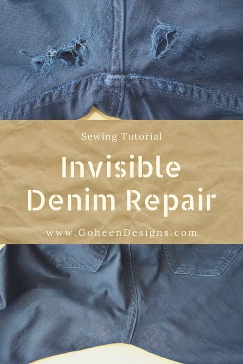 Jean Holes Repair, Sew Hole In Jeans, Sew Jeans Hole, Darning A Hole In Jeans, Repair Denim Holes, Repairing Jeans With Holes, Fix Tears In Jeans, How To Sew Up A Hole In Jeans, How To Sew Holes In Jeans