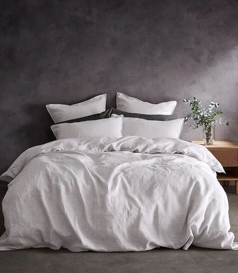 Lilah Linen Quilt Cover Set - White | Target Australia Washed Linen Duvet Cover, Linen Duvet Cover, Cotton Plant, White Duvet Covers, Linen Quilt, Linen Duvet Covers, European Linens, Linen Duvet, Duvet Bedding