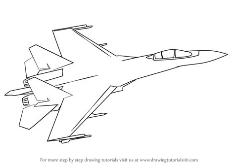 Learn How to Draw Sukhoi SU-35 (Fighter Jets) Step by Step : Drawing Tutorials Jet Plane Drawing, Fighter Jet Drawing, Fighter Jet Tattoo, Planes Drawing, Jet Drawing, Aircraft Drawing, Plane Drawing, Mandala Phone Case, Basic Sketching