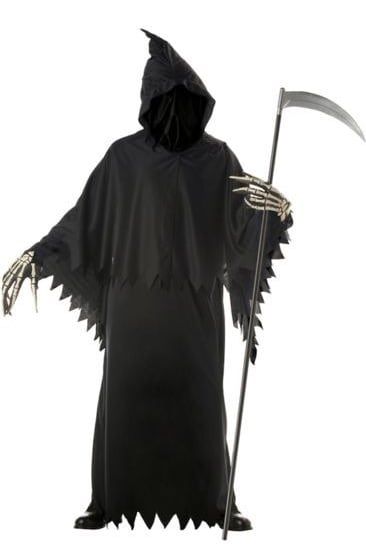 22 Literary Halloween Costumes For Duos Grim Reaper Halloween Costume, Grim Reaper Costume, Reaper Costume, Grim Reaper Halloween, Gothic Costume, California Costumes, Clever Halloween Costumes, Costume Collection, Adult Halloween Costumes