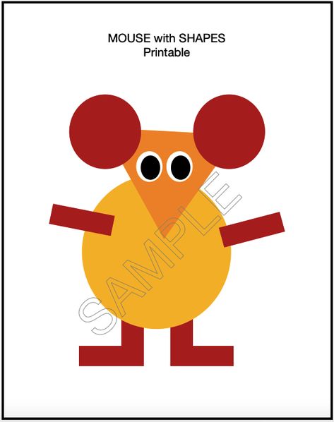 Cut and Paste Shapes- DIY MOUSE - As Told By Mom Mouse Shapes Craft, Mouse Shapes Activities Preschool, Preschool Scissors Practice, Scissors Practice, Mouse Shapes, Shapes Artwork, Shape Animals, Diy Mouse, Shape Activities Preschool