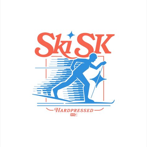 Vintage Ski Advertisement, Apres Ski Graphic, Skiing Graphic Design, Ski Graphic Design, Winter Design Graphic, Ski Club Logo, Winter Graphic Design, Vintage Skiing Aesthetic, 80s Graphic Design