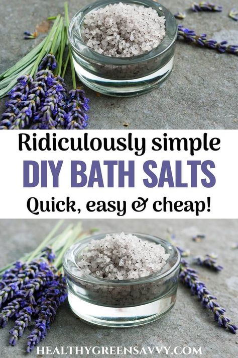 DIY bath salts are *insanely* easy to make. This simplified bath salt recipe involves nothing more than mixing some epsom salts with your favorite essential oils. Never buy overpriced bath salts again! Homemade bath salts make wonderful (and inexpensive) gifts, too. #DIYbathsalts #bathsalts #homemadegifts #homemade Bath Salt Recipe, Bath Salts Diy Recipes, Homemade Bath Salts Recipe, Diy Bath Salts, Homemade Bath Salts, Diy Bath Salt, Bath Salts Recipe, Diy Gifts To Make, Bath Salts Diy