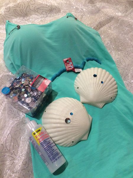 Mermaid Costume Top, Mermaid Top Costume, Diy Mermaid Costume, Mermaid Costume Women, Mermaid Costume Diy, Diy Mermaid, Mermaid Bra, Mermaid Top, Mermaid Halloween