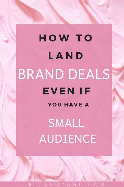 Want to land brand deals, even though you have a small audience? Read this blog to find out how YOU can land brand deals even if you have a small audience.  #branddeals #collaborations #microinfluencer #influencer #brandcollabs #workwithbrands #smallaudiences How To Get Brand Deals On Instagram, Influencer Brand Deals, Paid Brand Collaborations, How To Get Brand Deals, Brand Trip Influencer, Brand Deals Aesthetic, Influencer Poses, Ugc Tips, Influencer Branding