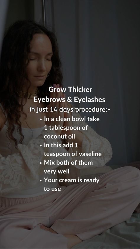 Grow thicker eyebrows and eyelashes for teen girls 💫 Thick Eyebrows Natural, Coconut Oil Eyebrows, Growing Out Eyebrows, Grow Eyebrows Faster, Grow Eyebrows, Long Eyebrows, Grow Eyebrows Thicker, Thicker Eyebrows, Eyebrows And Eyelashes