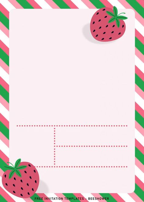 8+ Adorable Berry Sweet Birthday Invitation Templates For Your Daughter Birthday Party | FREE Printable Baby Shower Invitations Templates Strawberry Invitation Template, Kids Handwriting Font, Berry Sweet Birthday, Strawberry Things, Writing Planning, Kids Handwriting, Baby Shower Invitations Templates, Free Printable Baby Shower Invitations, Sweet Birthday