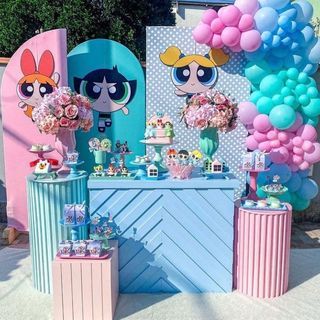 Powerpuff Girls Birthday, Skye Birthday Party, Bubble Birthday Parties, Bubble Birthday, Girls Birthday Party Decorations, Girls Party Decorations, Bday Party Theme, Kids Birthday Themes, Girl Birthday Themes