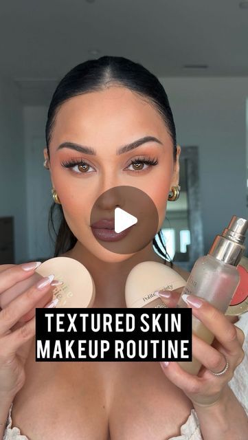 Christen Dominique on Instagram: "Textured, large pores on skin needs its own routine if you have skin like this try it out!  @politesocietybeauty More than a pretty face Foundation Shade: Light N &More than a pretty powder shades: Translucent, Brightening Petal, and Brightening Peach   @dominiquecosmetics Concealer shade Oat Milk  @scottbarnesbeauty Contour Palette  @toofaced Cloud Crush Blush Shade:Tequila Sunset   Lip liner Hot & Spicy #toofaced  Gloss Daisy Pink @lawless   #politesocietypartner #makeupfortexturedskin #texturedskin #largepores #makeup #makeuptutorial #makeuproutine" Powder Foundation Routine, Textured Skin Makeup, Large Pores Makeup, Tequila Sunset, Christen Dominique, Foundation Routine, Polite Society, Face Foundation, Foundation Shade