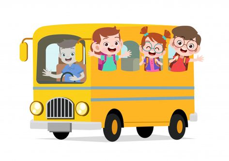 Cartoon School Bus, School Drawings, Bus Cartoon, Kids Background, School Banner, Girl Sleeping, Boys Playing, Girl Reading, Girls Play