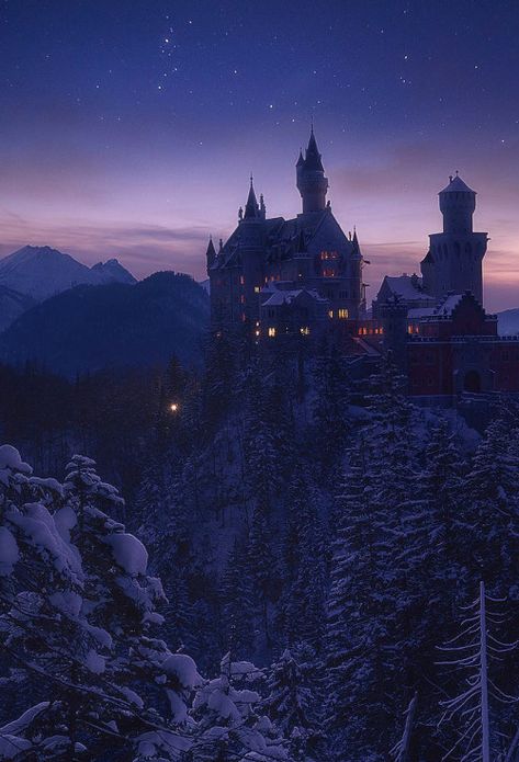 christmas-winter Dark Castle, Stunning Scenery, Castle Aesthetic, Neuschwanstein Castle, Fantasy Places, Aesthetic Vibes, Beautiful Castles, Beautiful Places To Travel, On The Ground