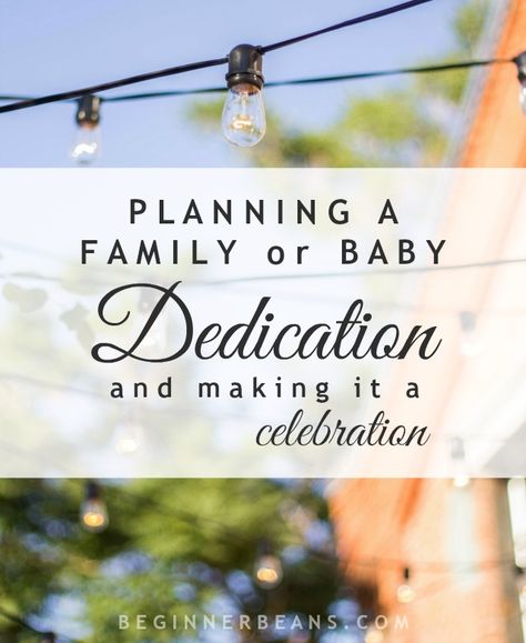 Ideas for planning a baby dedication and making it a celebration. Decorate with banners/garlands, dress up in tulle or suspenders and bow tie, get a Christian-themed gift, and create keepsakes of the occasion. Dedication Party Ideas, College Ministry, Baby Dedication Party, Baby Dedication Invitation, Dedication Invitations, Baby Dedication Gifts, Dedication Ceremony, Leather Guest Book, Suspenders And Bow Tie