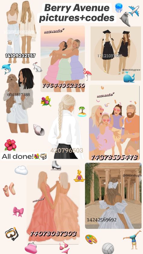 #berryavenuecodes Bloxburg Decals Codes Aesthetic, Cute Family Pictures, Preppy Decal, Iphone Wallpaper Preppy, Pic Code, Roblox Image Ids, House Decals, Bloxburg Decals Codes Wallpaper, Family Decals