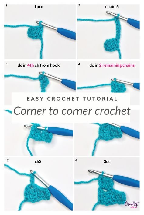 How to corner to corner crochet. Step-by-step photo tutorial. C2c Border, C2c Crochet Pattern Free Charts Easy, C2c Shawl, C2c Chart, Crochet Borders For Blankets, Corner To Corner Crochet Blanket, Blanket Border, Crochet Zig Zag, C2c Afghan