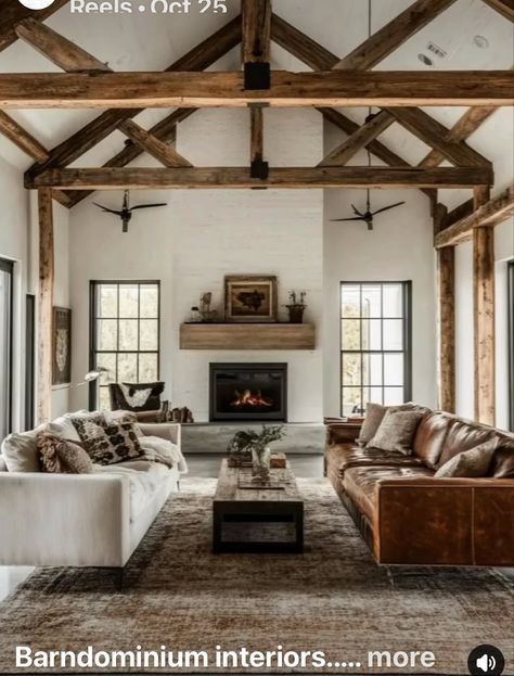 Small Barndominium Interior Open Floor, Barndominium With Concrete Floors, Barndominium Ideas One Story, Modern Barndominium Ideas Interior, Barndominium Interior Open Floor, Shouse Barndominium, Inside Barndominium, Metal Barn House Plans, Barndo Ideas