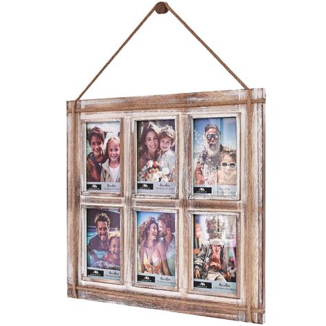 Old Window Frames, 4x6 Picture Frames, Hanging Picture Frames, Wall Frames, Photo Display, Hanging Photos, Hemp Rope, Collage Frames, Collage Wall