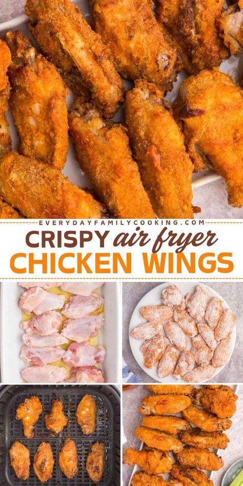 Is there a better Superbowl party food idea than Crispy Air Fryer Chicken Wings? This game day menu favorite is ready in 30 minutes with a simple breading and is perfect for dipping sauces. It is a tasty finger food everyone will love. Enjoy! Air Fry Party Wings, Finger Foods Air Fryer, Air Fryer Chicken Wingettes, How To Cook Wings In The Air Fryer, Game Day Air Fryer Recipes, Easy Chicken Wings In Air Fryer, Chicken Croquettes Recipe Air Fryer, Air Fryer Breaded Chicken Wings, Air Fryer Party Wings