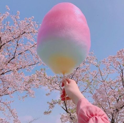 Fairy Floss, Cherry Blossom Season, Rainbow Food, Rainbow Aesthetic, Candy Floss, Kawaii Food, Cute Desserts, Pastel Aesthetic, Strawberry Shortcake