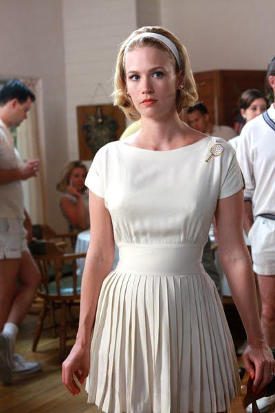 Season 2 Episode 6 – “Maidenform” Betty Draper Style, Mad Men Costume, Betty Draper, Tennis Whites, January Jones, Mad Men Fashion, Don Draper, Tennis Fashion, Tennis Clothes