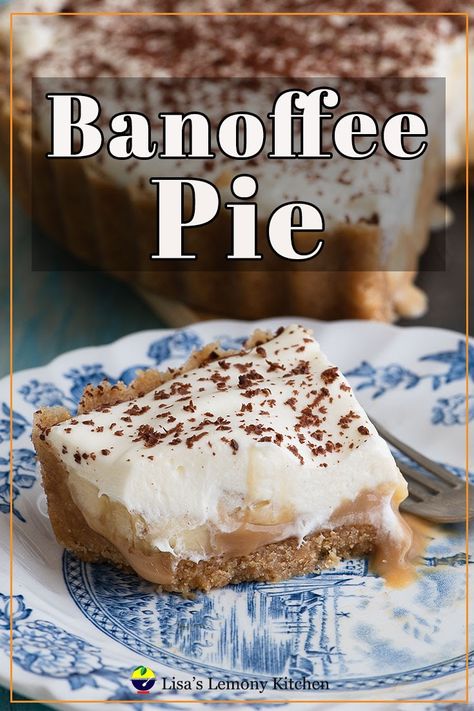 Banana pie Easy Banoffee Pie, Biscuits Homemade, Banoffee Pie Recipe, English Desserts, Sweet Bakes, British Desserts, Vegetarian Desserts, Amazing Desserts, Banoffee Pie